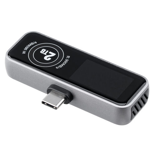 外付けSSD（・2TB・冷却ファン内蔵・液晶画面付き・タイプC・USB3