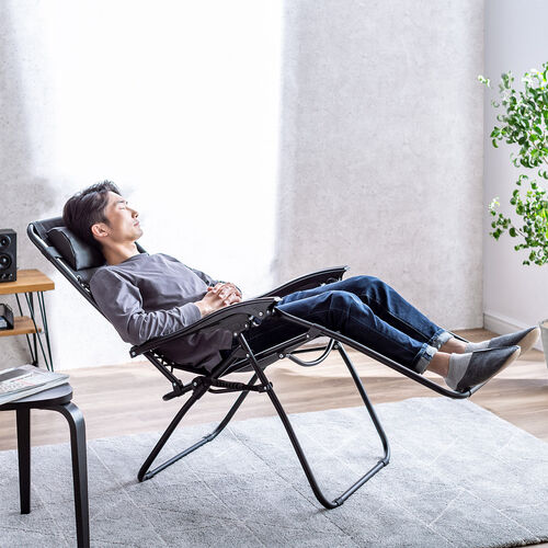 リクライニングメッシュチェア（オフィスキャンピングチェア・ワー