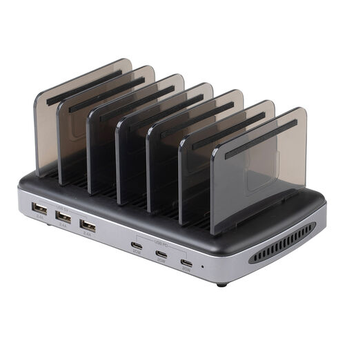 USB充電ステーション（6ポート・合計96W出力・USB PD20W・Type-C×3