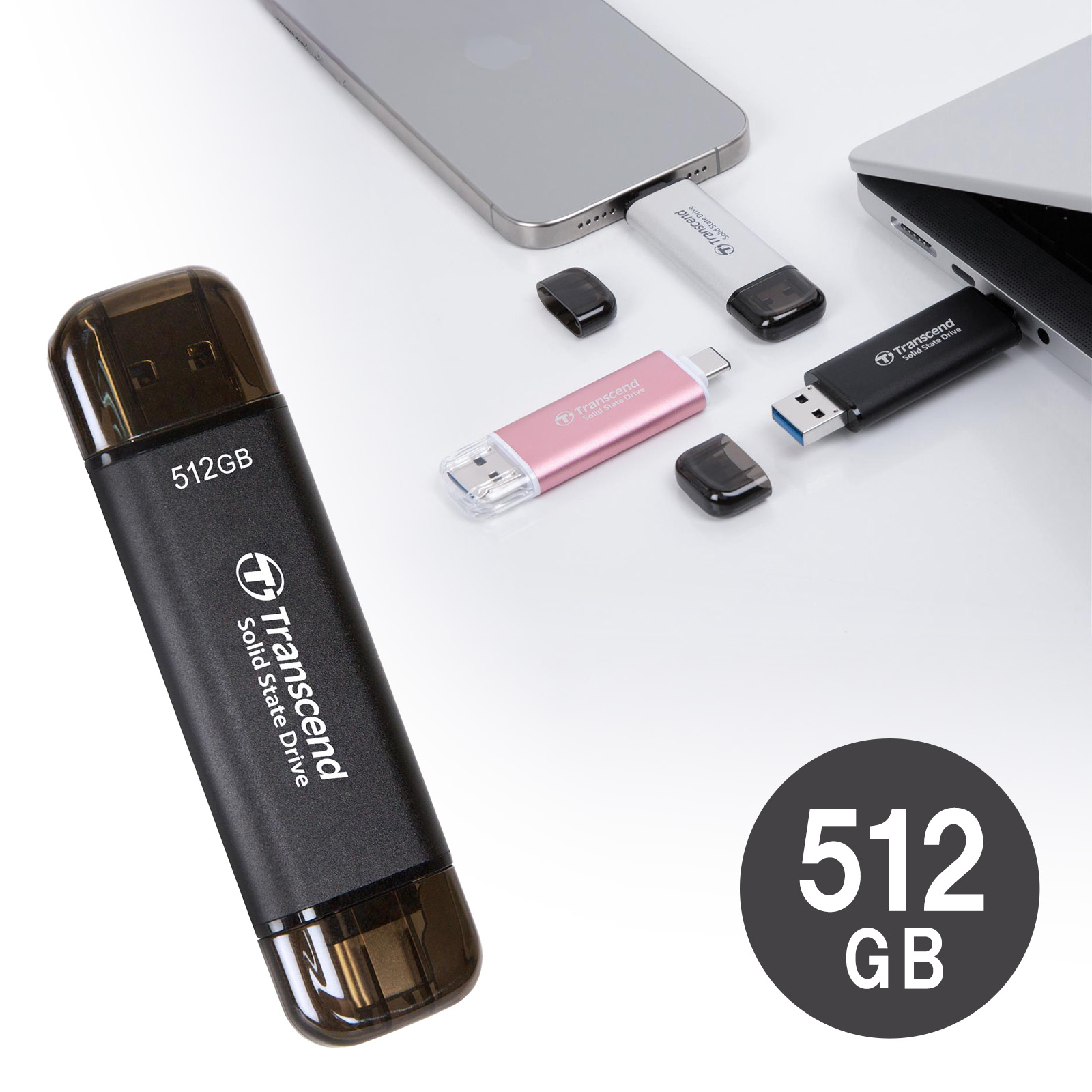 外付けSSD 512GB｜Type-A/C両対応で最大1050MB/s・5年