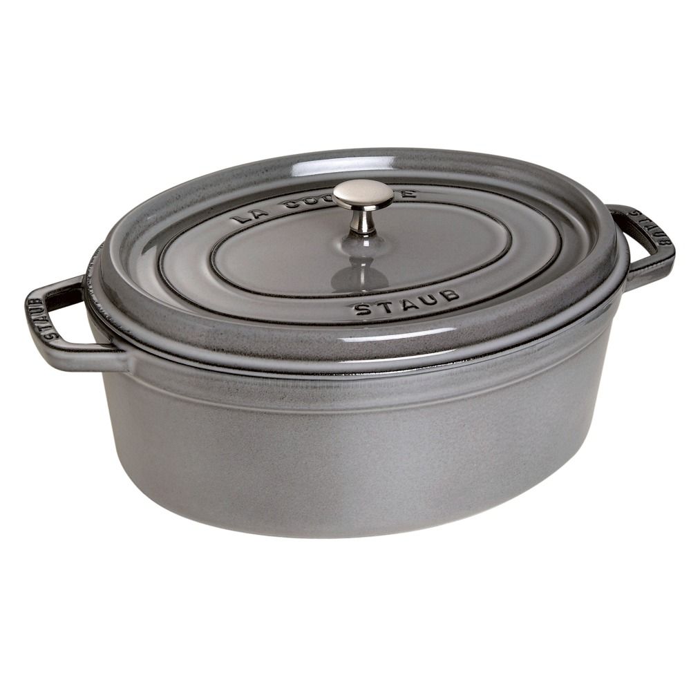 Oval Cocotte/Dutch Oven 1qt - Graphite Grey | Staub | Everything