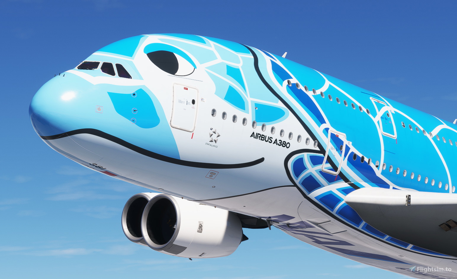 All Nippon Airways (ANA) Flying Honu - Lani (Blue Turtle) | JA381A