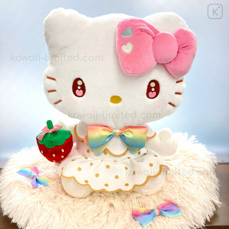 Japan Sanrio Plush Toy (M) - Hello Kitty : Strawberry Newspaper