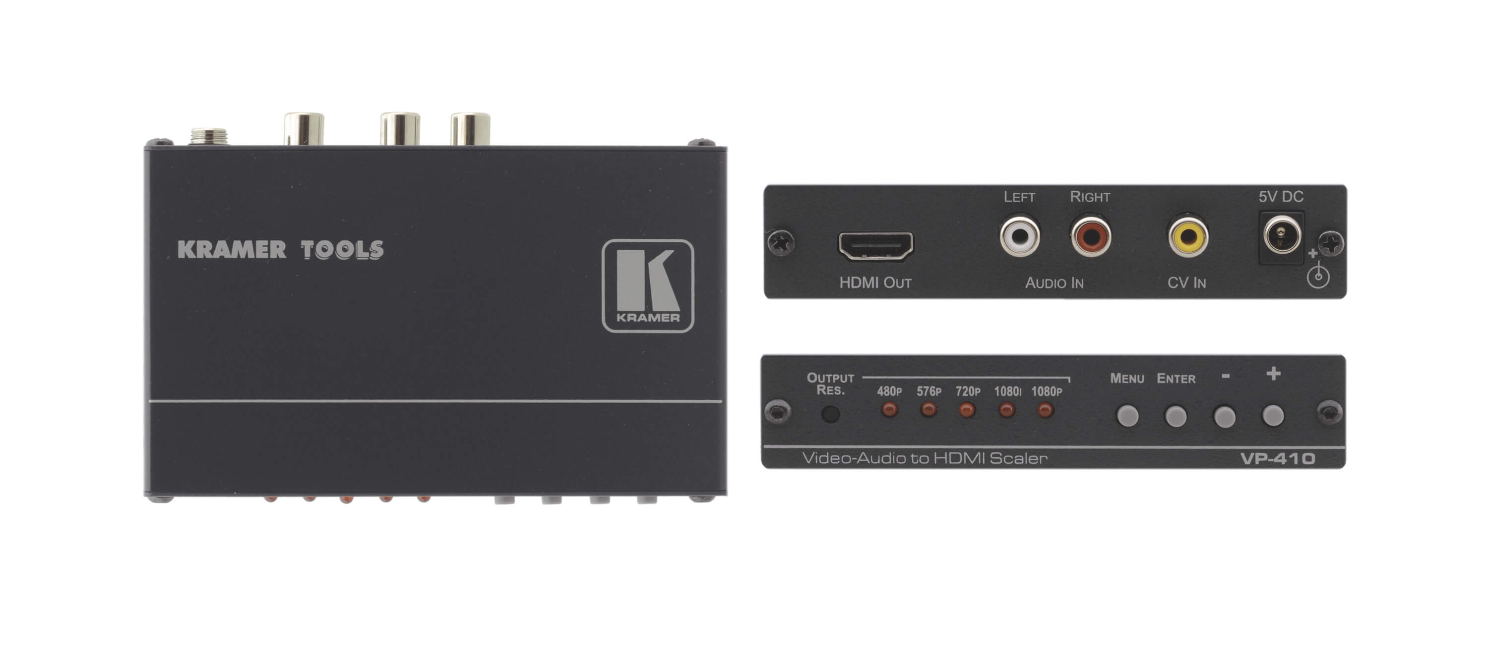 VP-410 Composite Video & Stereo Audio to HDMI Scaler