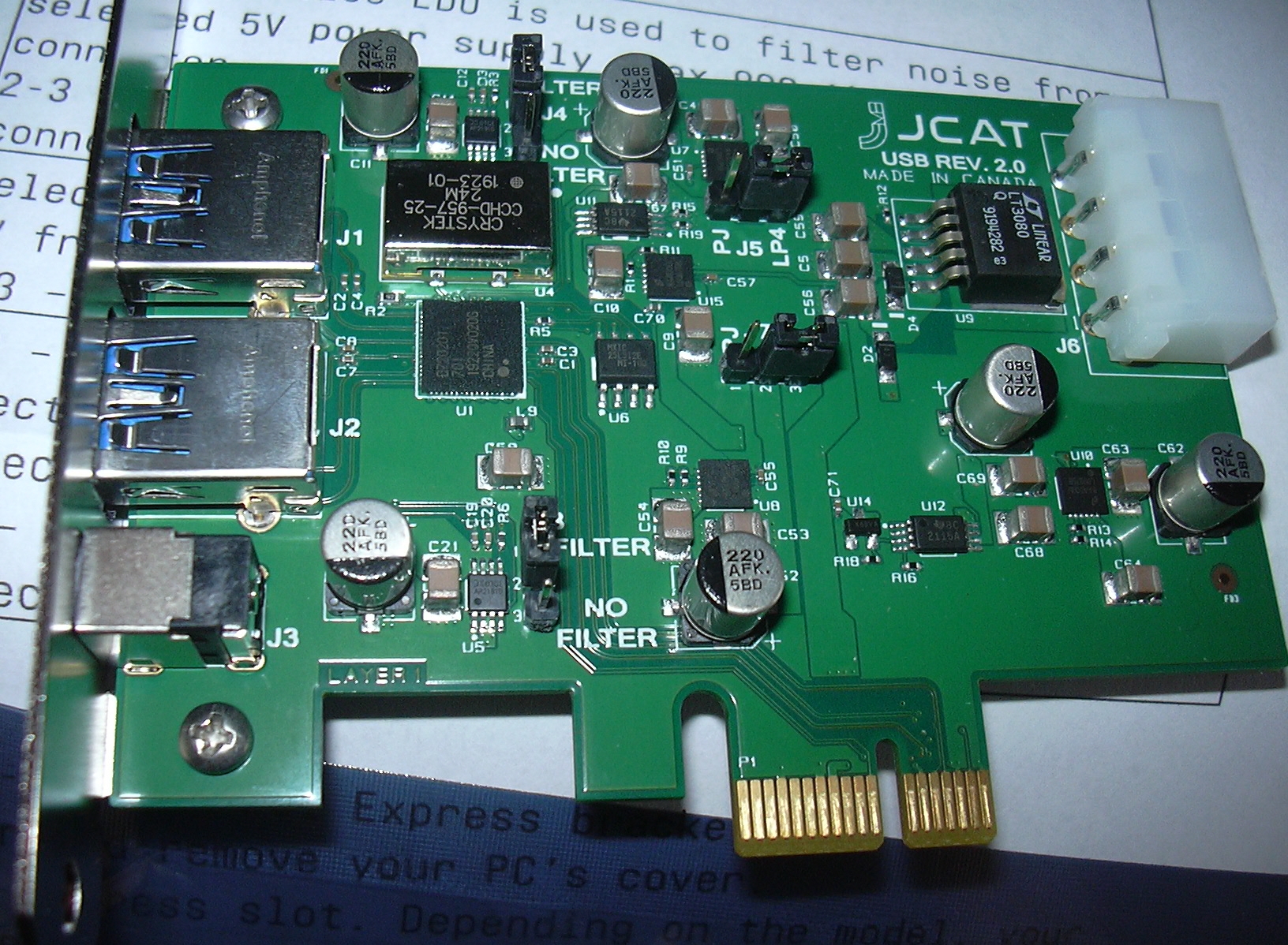 JCAT XE USB EVO / femto USB PCIe controllers Review + Appreciation