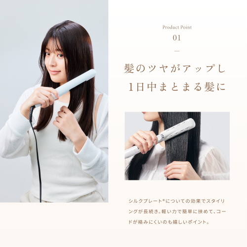 絹女（KINUJO） 海外対応ストレートアイロン DS200 ホワイト｜【ハンズ