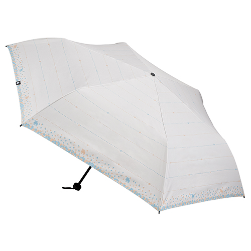 モズ（moz）×ハンズ 一級遮光 折りたたみ日傘 55cm ドットボーダー