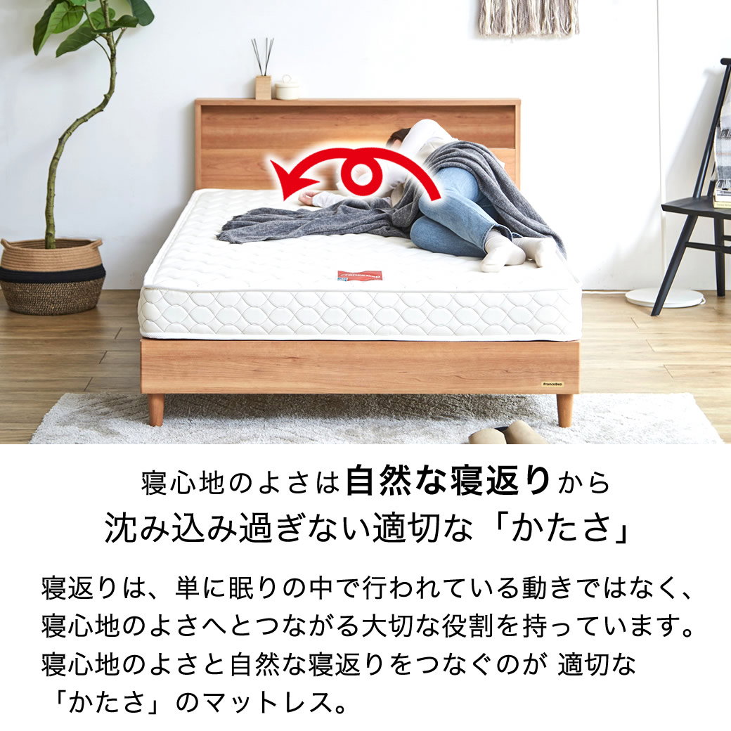 フランスベッド ツインサポートスプリングマットレスのみ セミダブル