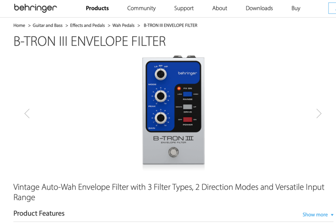 気になる！】BEHRINGER B-TRON III ENVELOPE FILTER - FairWind-Weblog