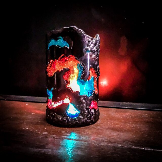 アイアン アロマ キャンドルホルダー ステンドグラス風 | iichi 日々の