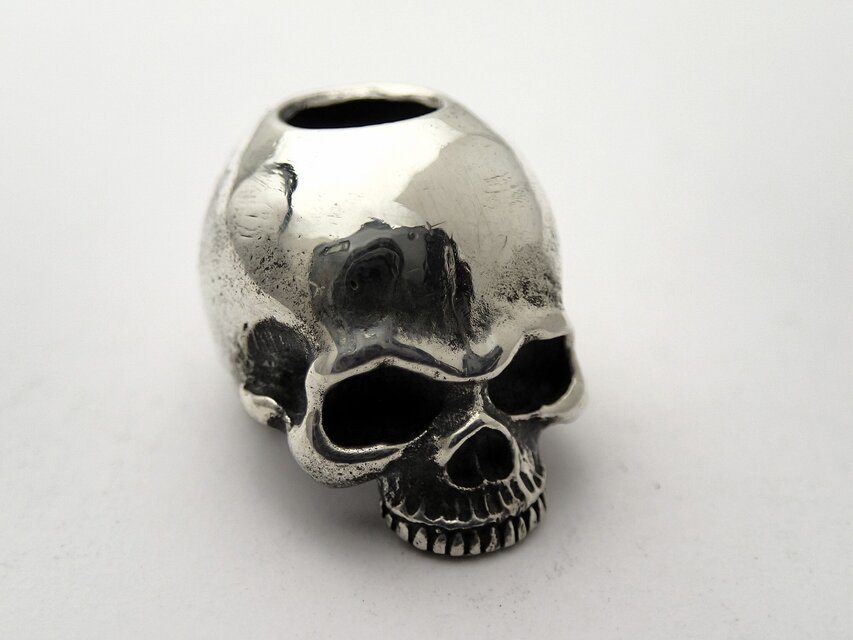 スカル ドクロ ビーズ コードエンド ループエンド スカルビーズ