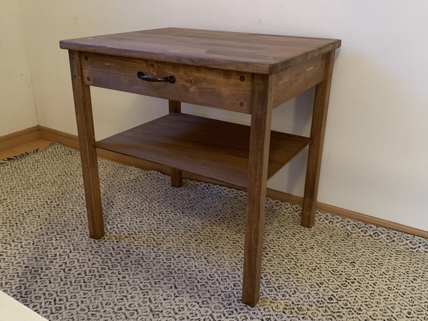 ☆新作☆ベッドサイドテーブル【棚・引き出しつき】 | iichi 日々の