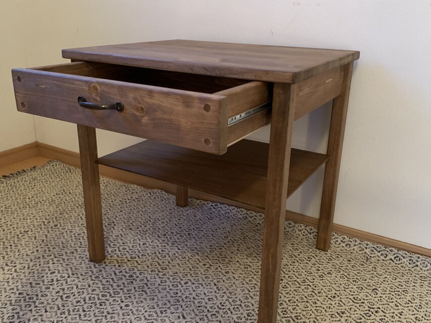 ☆新作☆ベッドサイドテーブル【棚・引き出しつき】 | iichi 日々の