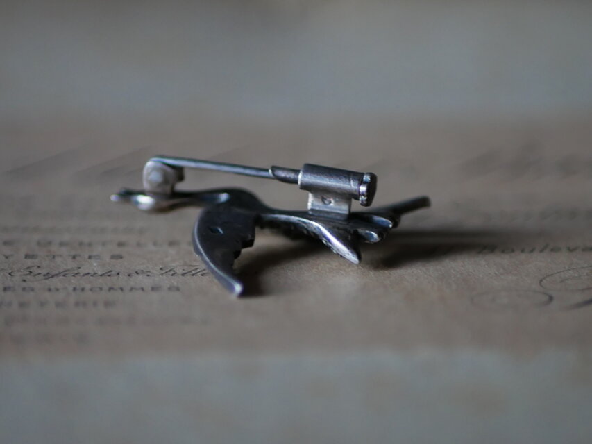 バード ヴィンテージブローチ マルカジット フランスアンティーク