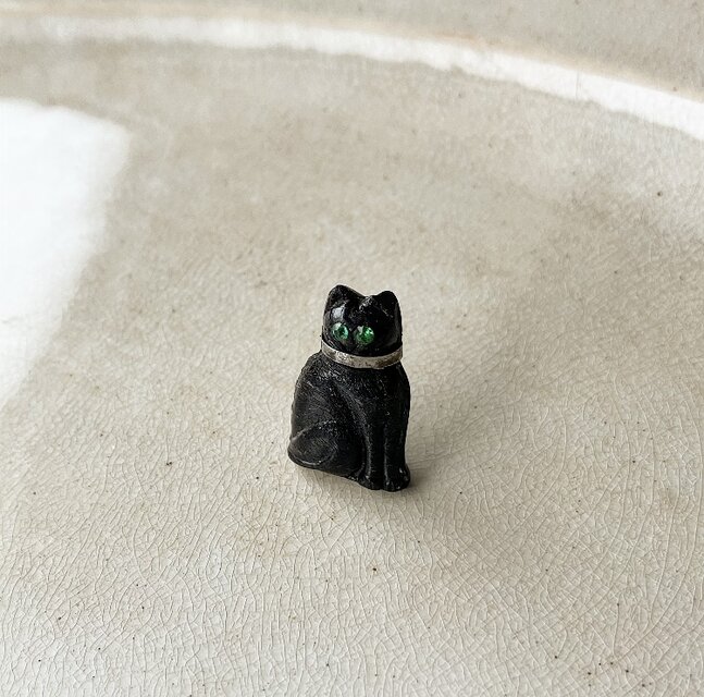 アンティーク クラッカーチャーム チェコガラス 黒猫 | iichi 日々の