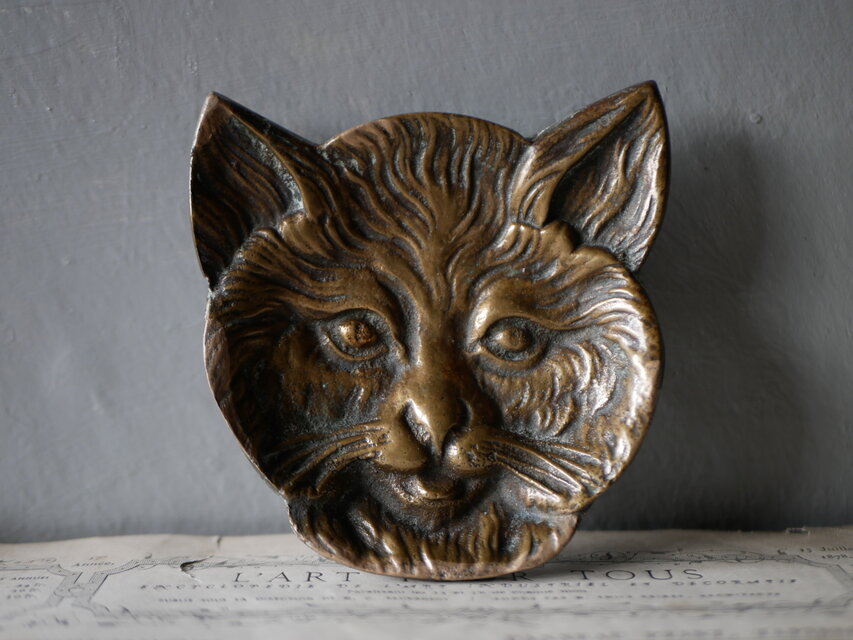 ブロンズ製 猫のヴィドポッシュ ヴィドポシェ フランスアンティーク