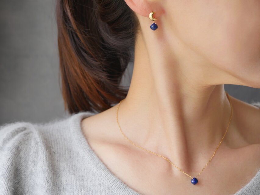 14kgf＊ラピスラズリの一粒ネックレス | iichi 日々の暮らしを心地よく