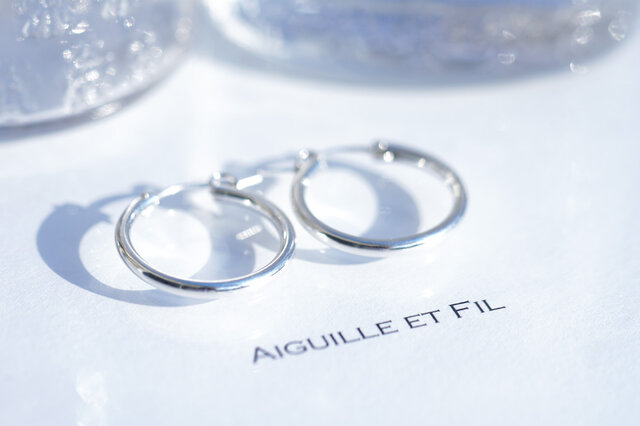 SILVER925 フープピアス-22mm | iichi 日々の暮らしを心地よくする