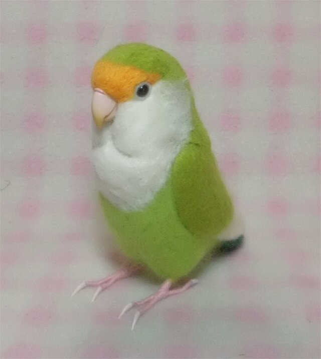リアルサイズ♪ コザクラインコ ブルーチェリー系 羊毛フェルト 受注