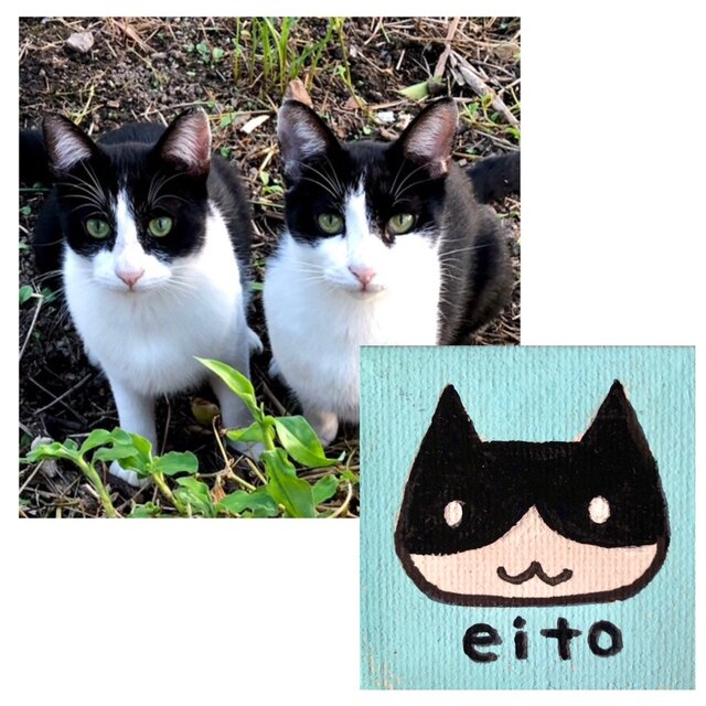 愛猫がキャラクターに！5cmキャンバスの猫ポップアート 「うちの子」が