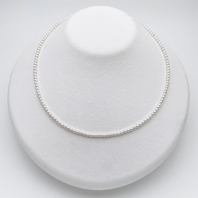 3mm 本真珠パールネックレス 極小 ラウンド 入学入園卒業卒園式 結婚