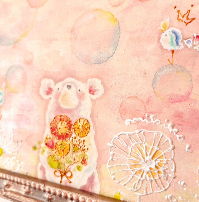 原画・シャボン玉〜ふわゆらキラリ（額装）受注製作 | iichi 日々の
