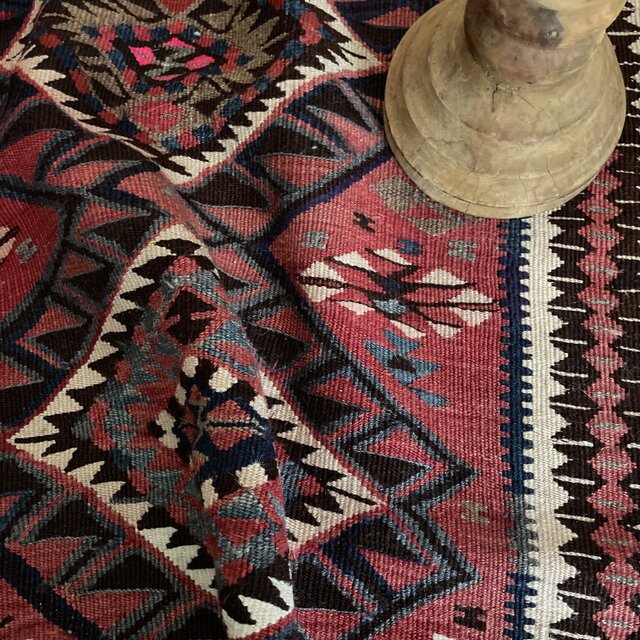 69×92 オールドキリム ウール100% トルコヴィンテージラグ | iichi