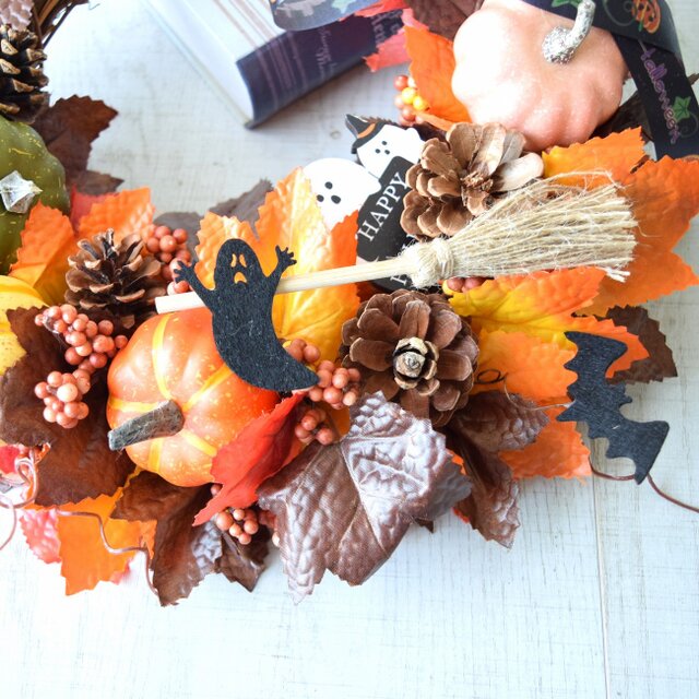 ハロウィン早割第二弾！！ポワ～ンと飛び出すオバケのハロウィンリース