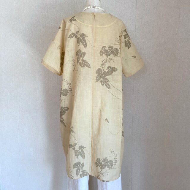 オーダー参考作品 麻着物リメイク ワンピース | iichi 日々の暮らしを
