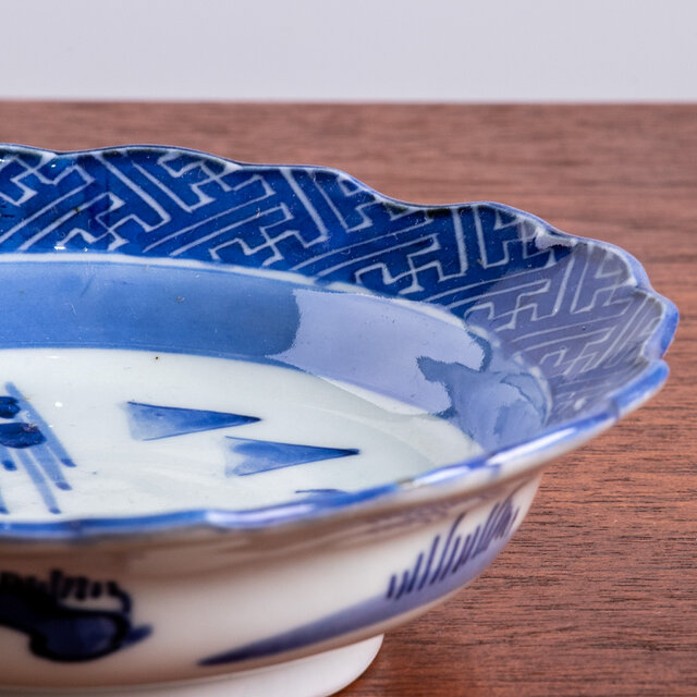 古伊万里 染付 楼閣山水文 平鉢皿 江戸後期 D204 | iichi 日々の暮らし