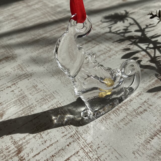 北欧＊クリアガラスのサンタ／Kosta Boda／バーティルヴァリーン