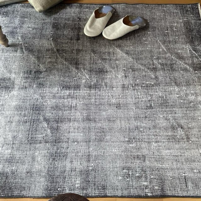 105×172 ダークグレイ オーバーダイ ワンカラー トルコヴィンテージ