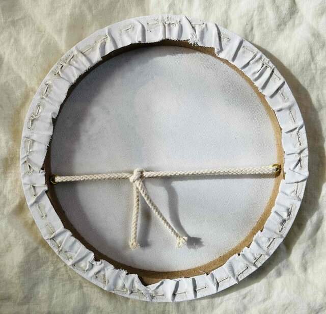 絵画 『 Aphrodite』空 油彩・原画・丸形アートパネル 直径25cm