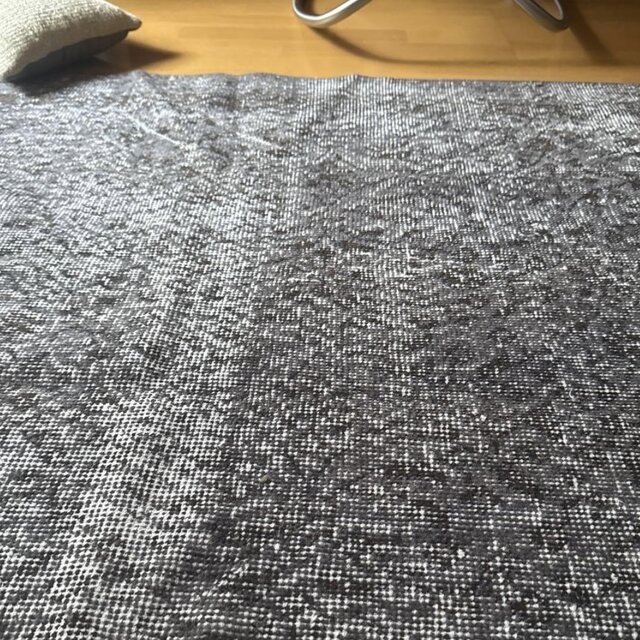 104×207 グレイ×ブラウン オーバーダイ トルコヴィンテージラグ