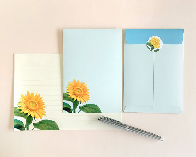 ひまわりのレターセット | iichi 日々の暮らしを心地よくする