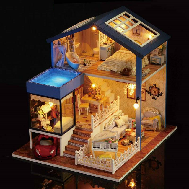 くつろぐ郊外の我が家」ミニチュア ドールハウス ☆完成品☆ | iichi