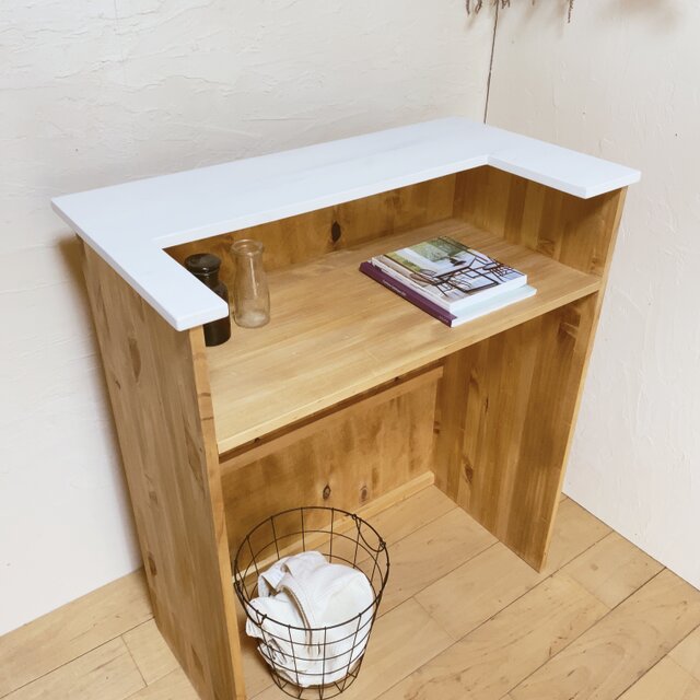 na 265. 手元が隠れる 受付カウンター レジカウンター 目隠し ホワイト