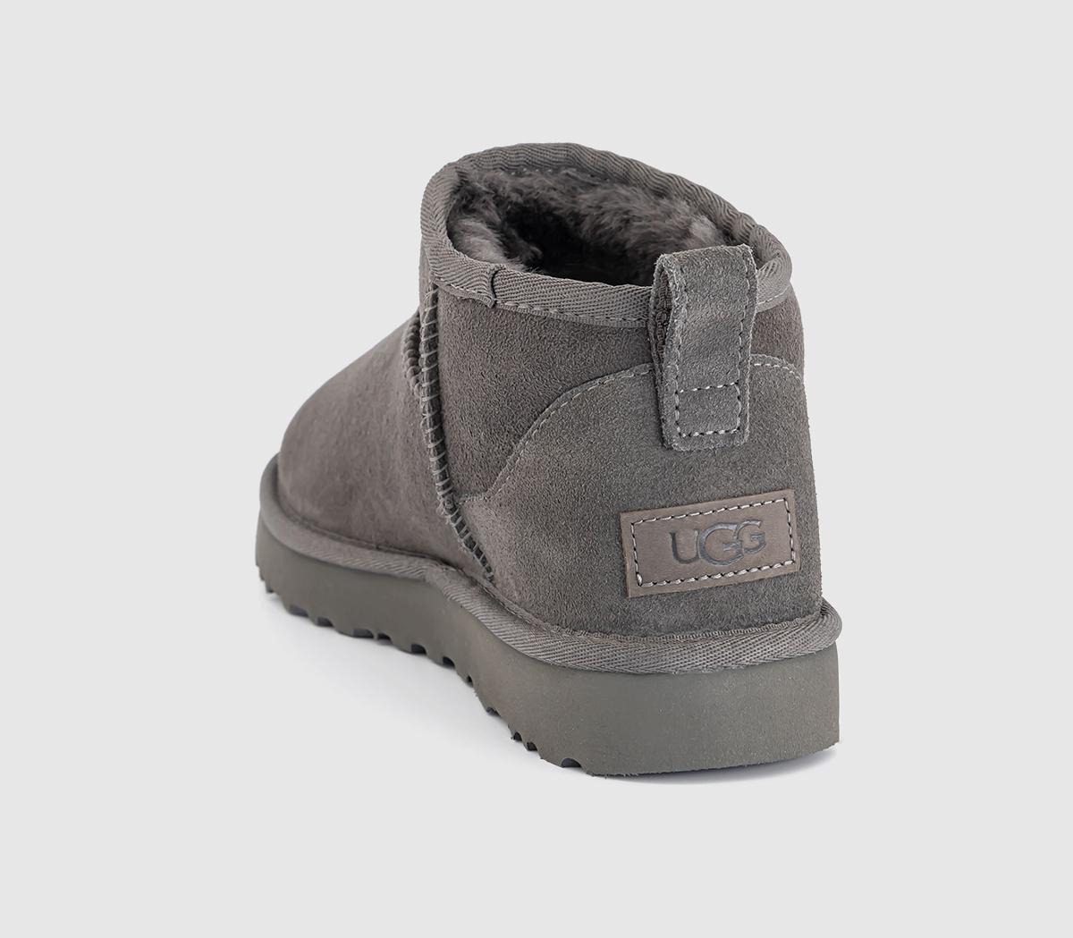 UGG Classic Ultra Mini Boots Grey - Women's Ankle Boots