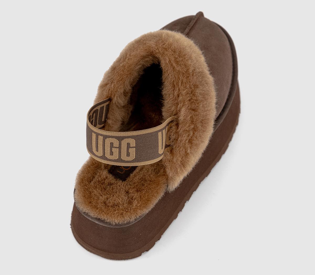 UGG Funkette Slippers Burnt Cedar - Flat Shoes for Women