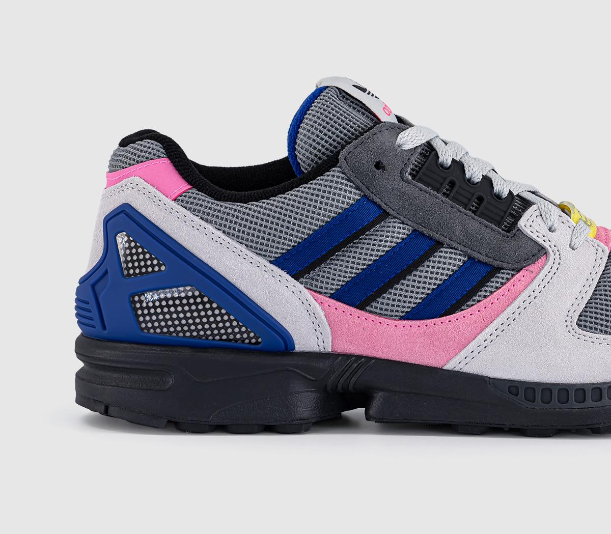 adidas ZX8000 Trainers Grey Semi Lucid Blue Lucid Pink - Men's