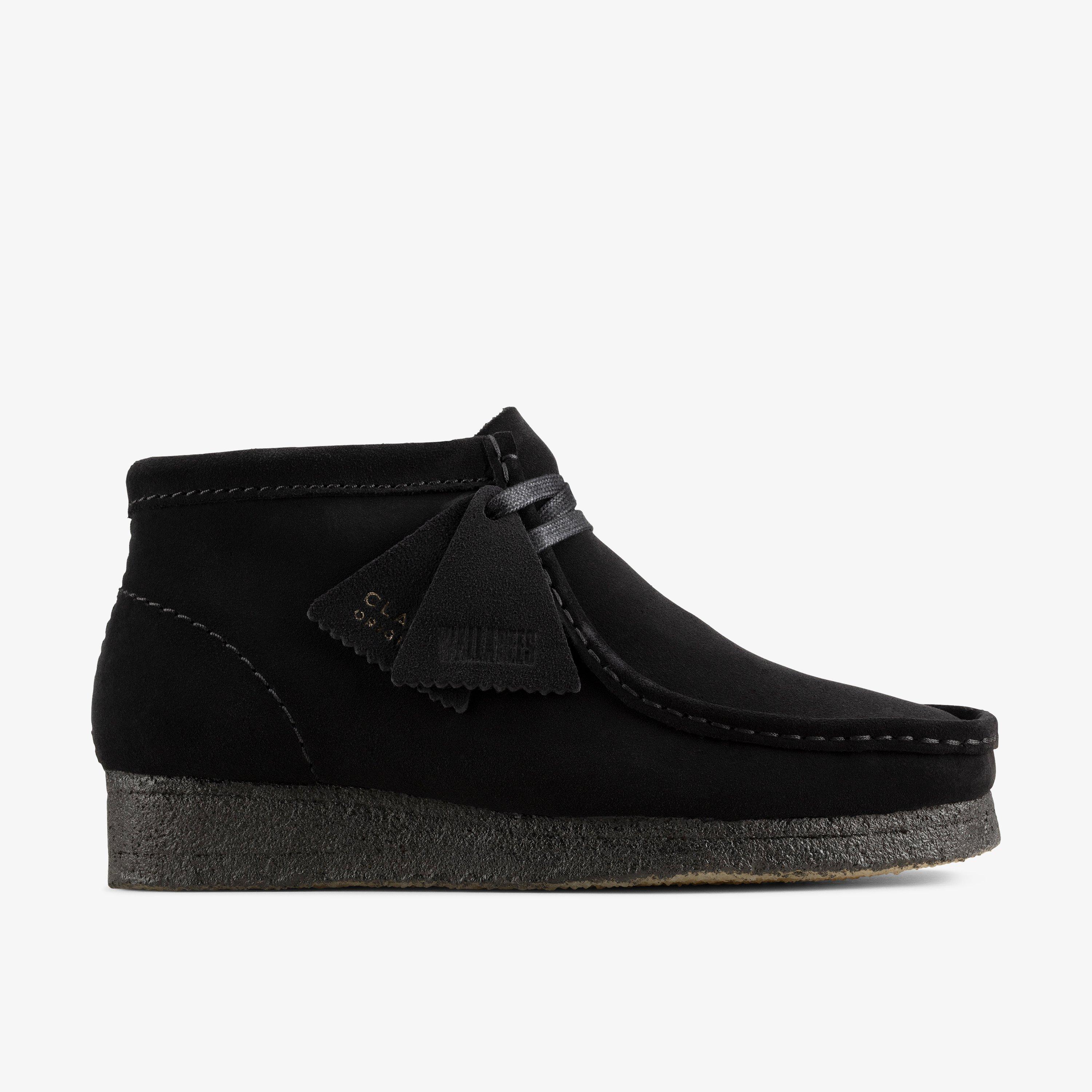 Women's Wallabee™ Boot Black Suede Boots | Clarks