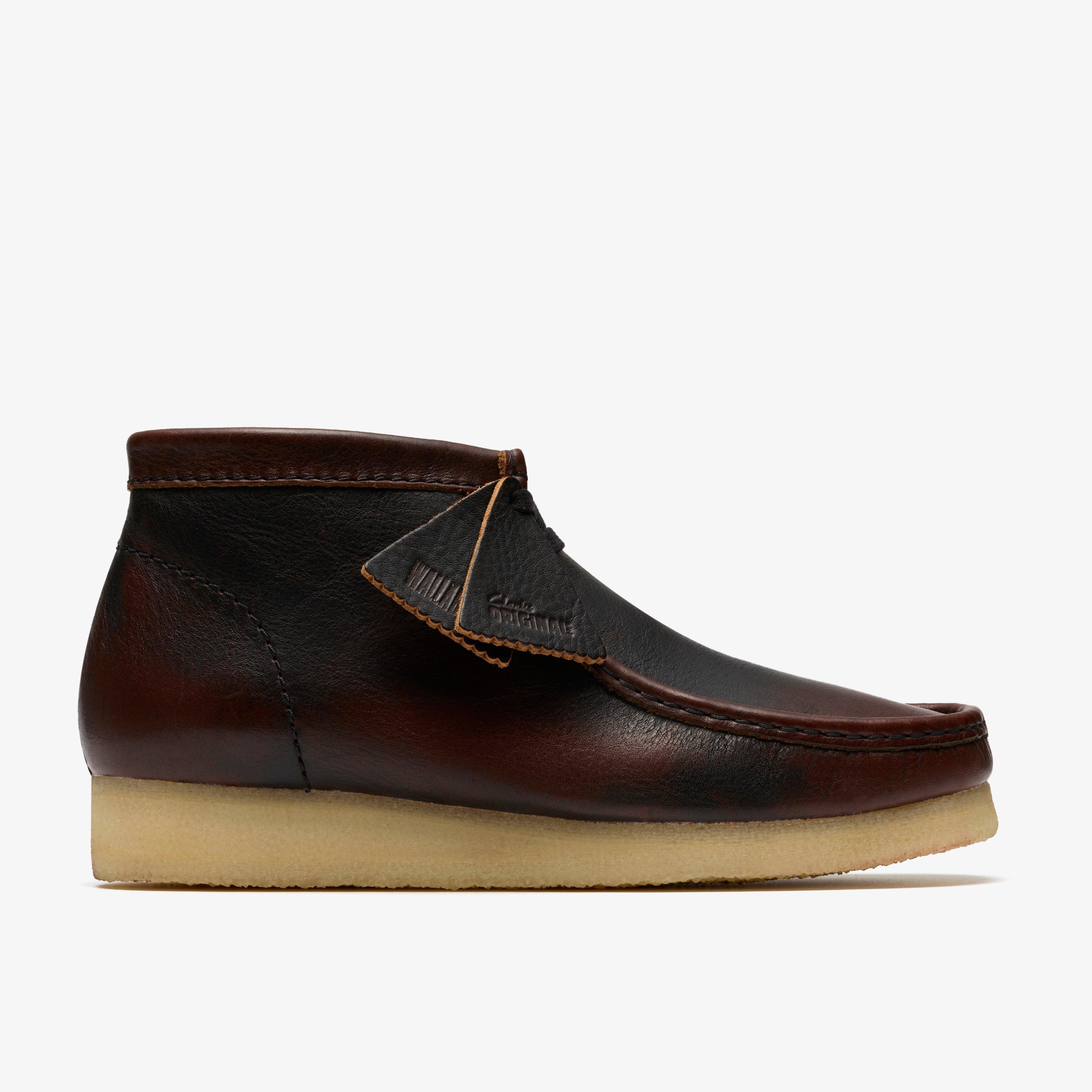 Mens Wallabee Boot Dark Tan Combination Wallabees | Clarks