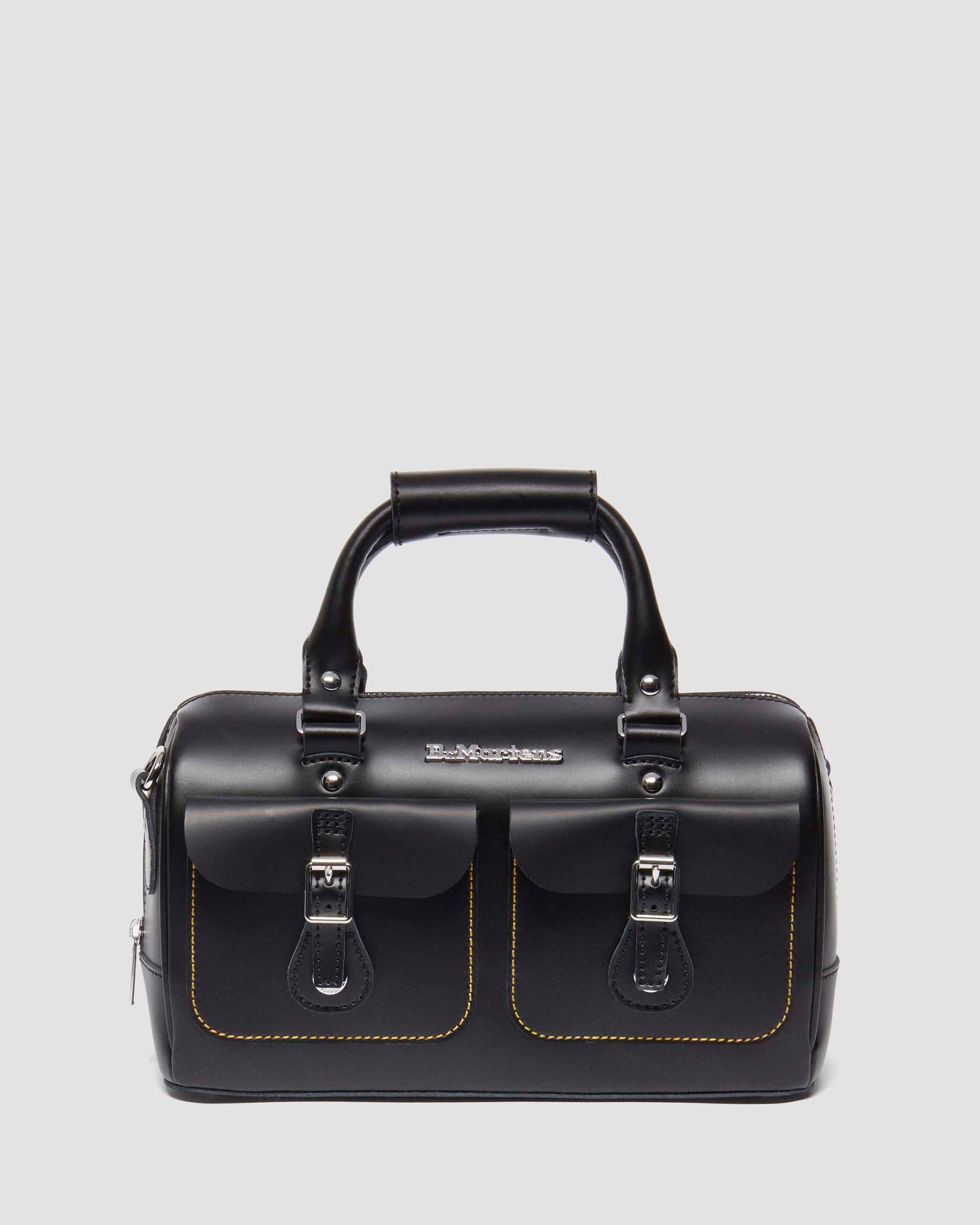 Kiev Leather Top Handle Bag in Black | Dr. Martens
