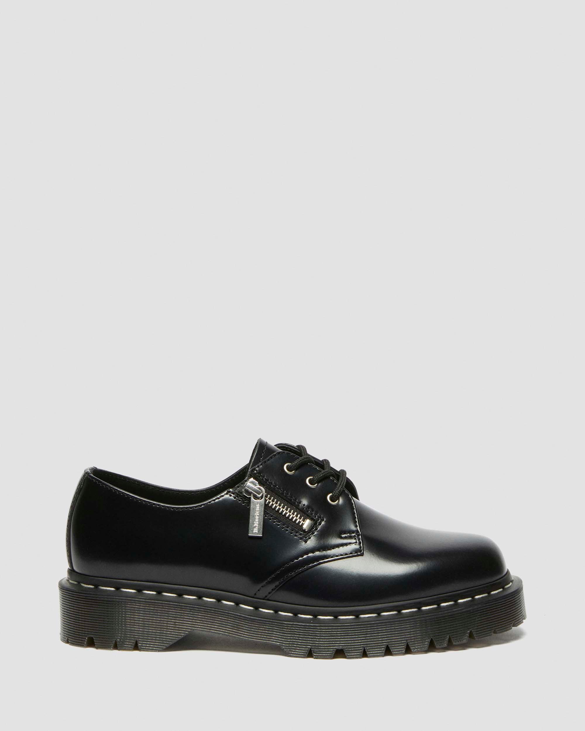 1461 Lace and zip Smooth leather shoes in Black | Dr. Martens