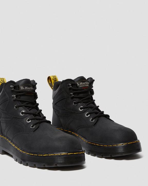 Plenum Waterproof Steel Toe Work Boots in Black | Dr. Martens