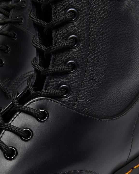 1490 / 1461 MM6 Leather Lace Up Boots in Black | Dr. Martens