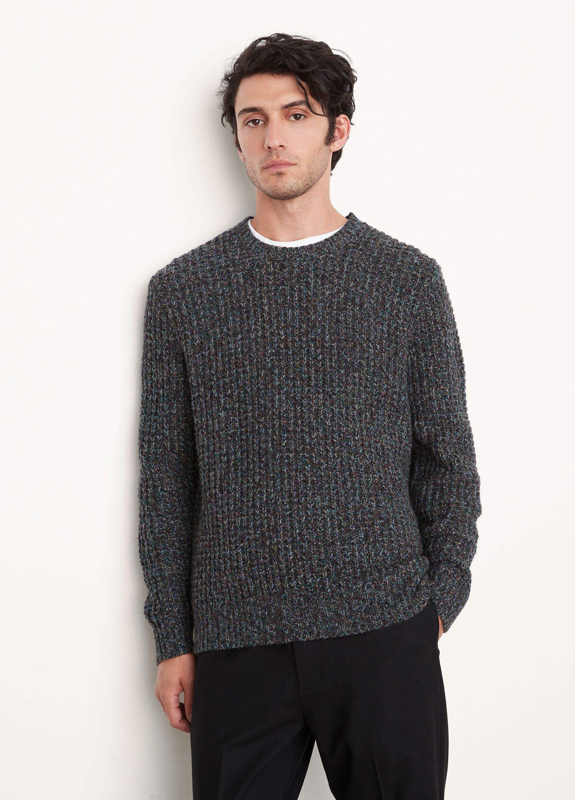 Marled Waffle Crew Neck Sweater in Vince Products Men | Vince
