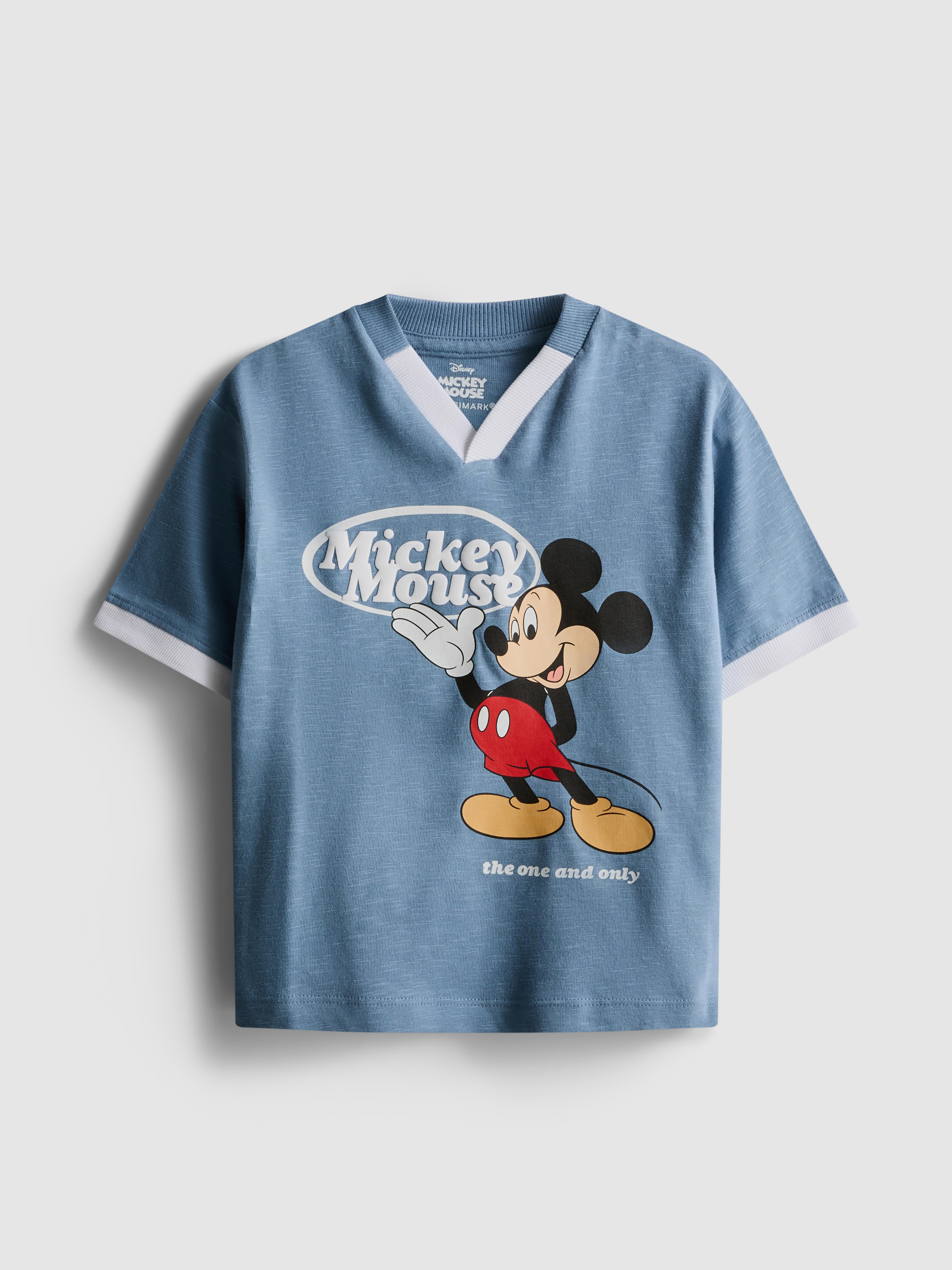 Boys Blue 1.5-8yrs | Disney's Mickey Mouse Slub T-Shirt | Primark
