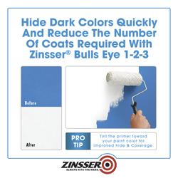 Zinsser® Bulls Eye 1-2-3® Interior/Exterior White Water-Base All
