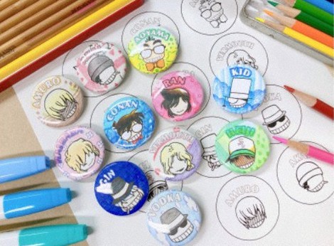 雲*)様 青山剛昌ふるさと館 名探偵コナン 缶バッジ 入場特典 青山剛昌